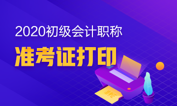 从哪里打印2020年浙江省初级会计资格准考证？